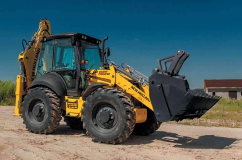 Размеры экскаватора-погрузчика New Holland B115B