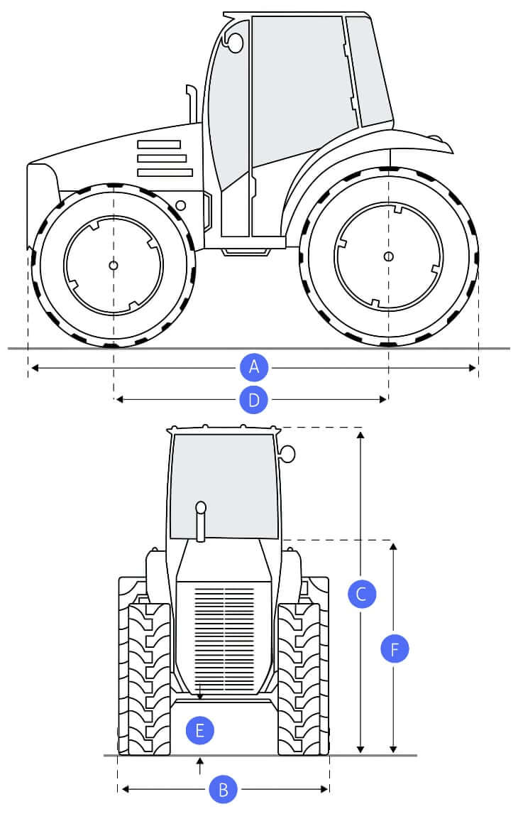 ТТХ и габаритные размеры трактора